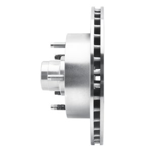 Ford E-150 Econoline Brake Rotor (1) - Front Left - R1 Concepts - Drilled & Slotted - Silver - `94-`03